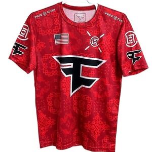 FaZe‎ Clan x Clot Jersey Red Esports Team Shirt #10